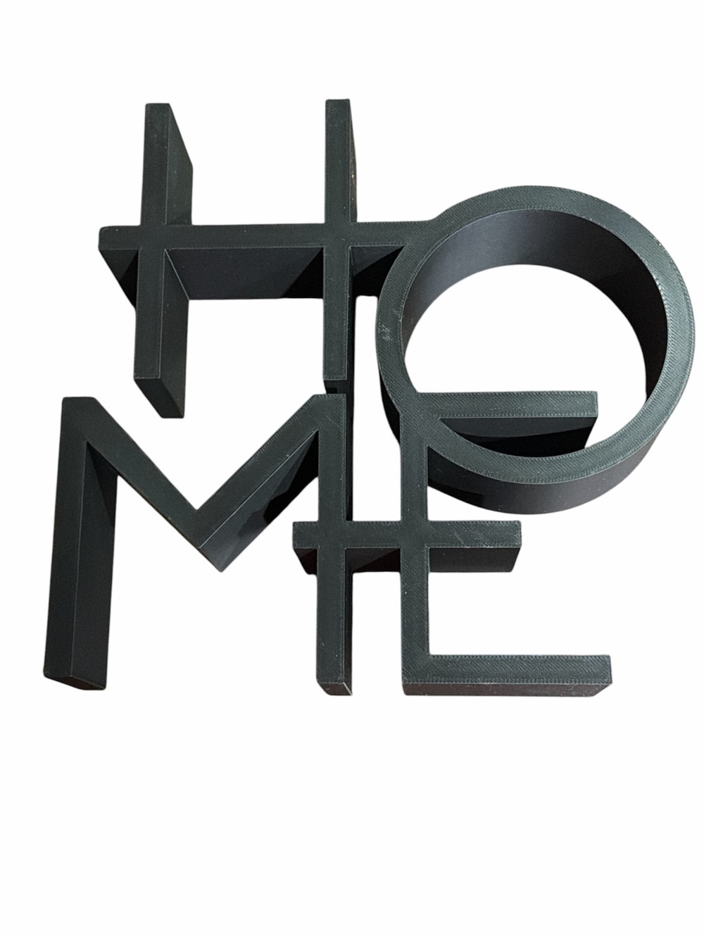 Hand Crafted Black HOME Decorative Wall Letters NWOT